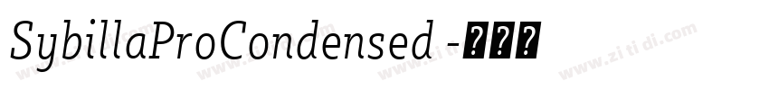 SybillaProCondensed 字体转换